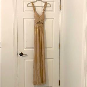 Gorgeous gold stamped formal dress.